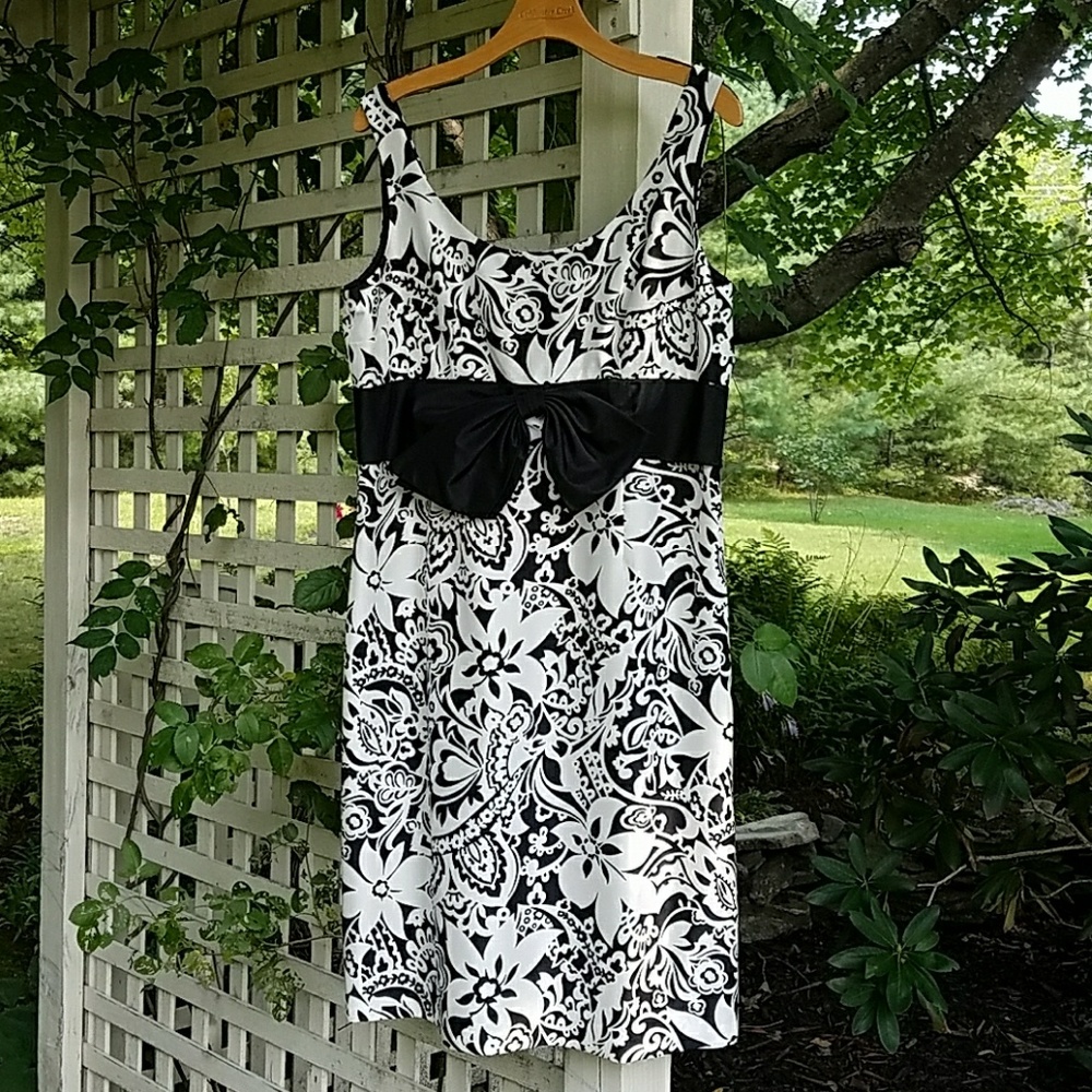 Talbots Black & White Dress
